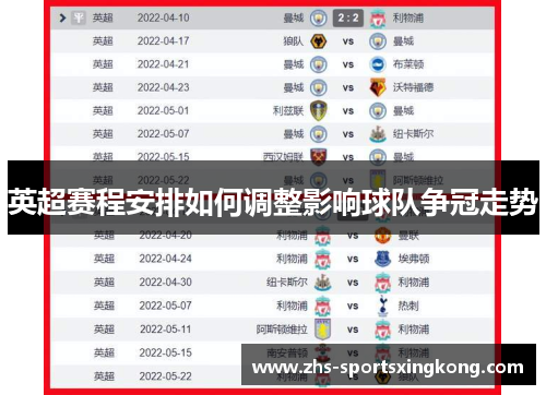 英超赛程安排如何调整影响球队争冠走势